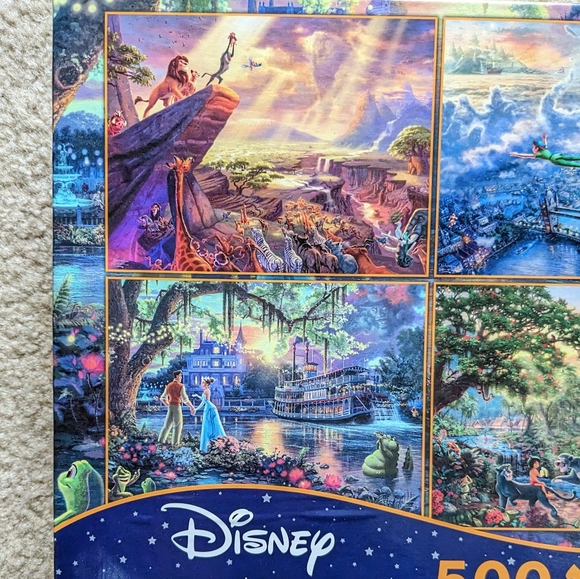 Thomas Kinkade Disney Puzzle Collection 4 500 Piece Jigsaw Puzzles - Picture 2 of 6